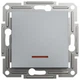 Выключатель кнопочный с подсветкой Asfora Schneider Electric сталь EPH1600162 - изображение 1