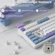Бездротова ігрова механічна клавітура Attack shark x85 White-purple з Українською розкладкою - изображение 12