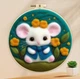 Набор для валяния картины из шерсти White Mouse, фелтинг, набор для рукоделия, творчества, Panalisa (105454745) - изображение 1