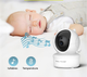 Видеоняня Baby Monitor SM-650 + прищепка-держатель камеры, 5-дюймовый ЖК-монитор, поворотный дисплей, датчик звука, ночное виденье, беспроводная, поворотная радионяня, измерение температуры - изображение 3