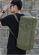 Велика сумка тканинна міцна дорожня через плече, рюкзак, army green - зображення 4
