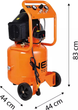 Масляний компресор NEO Tools вертикальний 40 л 230 В 12K010-1 (5907558479607) - зображення 15