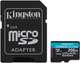 Карта пам'яті Kingston microSDXC 256GB Canvas Go! Plus G4 Class 10 UHS-I U3 V30 A2 + SD-адаптер (SDCG4/256GB) - зображення 1