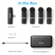 Петличный микрофон (4 штуки) BOYA BY-V4U (USB Type-C для iPhone и Android) c зарядным кейсом, беспроводной (50010) - изображение 15