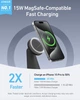 Зарядний пристрій Anker MagGo QI2 15W Wireless Charger 2-in-1 Dock Stand For iPhone 12-17 Series - Black - зображення 3