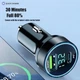 Швидкий зарядний пристрій від прикурювача 240W 1 USB + 1 Type-C PD з цифровим дисплеєм для ноутбуків, планшетів, смартфонів Apple iPhone, iPad, MacBook, Huawei, Honor, Xiaomi, Samsung, OPPO, Redmi, Realme 604 - зображення 3