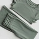 Подростковый комплект (футболка + штаны) для девочки H&M 1233806004c20 146 см Хаки (KC1000000047530) - изображение 2