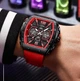 Наручний годинник LIGE 89108 кварцовий чорно-червоний - зображення 4