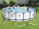 Бассейн каркасный круглый 427x122 см Bestway 5612X с фильтр-насосом и лестницей на 15232 л Серый - изображение 2
