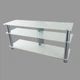 Тумба ТВ из стекла 1100х350х569 Commus Аскет new satin Alm белая - изображение 2