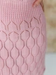 Платье вязаное длинное летнее женское ARTKNIT Ажурное L-XL Розовое (4823093472662) - изображение 6