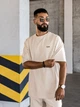 Спортивный костюм мужской oversize летний с футболкой бежевый комплект шорты и футболка оверсайз с принтом Lite XL - изображение 2