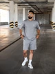 Спортивный костюм мужской oversize летний с футболкой серый комплект шорты и футболка оверсайз с принтом Lite M - изображение 4
