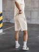 Спортивный костюм мужской oversize летний с футболкой бежевый комплект шорты и футболка оверсайз с принтом Lite XL - изображение 7