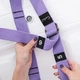 Подвесной регулируемый гамак для йоги и фитнеса Air Yoga Rope, гамак-резинка с ремнями для аэройоги YGR-12-Purple/Black - изображение 9