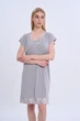 Сорочка для сну жіноча з бавовни колекція "Флора" German Volf Сіра XXL(50) 25011 - зображення 2
