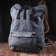 Міський рюкзак-мішок Vintage сірий місткий текстильний рюкзак unisex 51542 - зображення 6