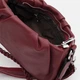 Жіноча шкіряна сумка Borsa Leather стильна бордова сумка через плече з натуральної шкіри 54200 - зображення 5