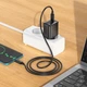 Сетевое зарядное устройство Hoco CS24A GaN PD25W / 3A Type-C с быстрой зарядкой + кабель Type-C-Type-C Black - изображение 3
