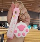 Брелок подвеска на рюкзак Таба лапка игрушка 5 см кошачья Squishies Сквиш Бело-Розовая - изображение 11