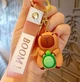 Брелок подвеска на рюкзак Капибара с черепахой с ремешком игрушка 5 см Коричневый - изображение 4