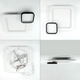 LED люстра MERVIN 75W S ON/OFF бело-черная Luminaria 7500Lm управляемая (без пульта) WHITE/BLACK 500х400х70мм - изображение 4