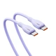 Кабель Type-C на Type-C Baseus Pudding Series Fast Chargingf Data Cable (1.2m, 100W, 5A, 480 Mbps). Purple - зображення 3