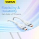 Кабель Type-C на Type-C Baseus Pudding Series Fast Chargingf Data Cable (1,2m, 100W, 5A, 480 Mbps). White - зображення 8