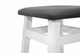 Табурет барний дерев’яний білий із чорним сидінням, масив бука, стиль лофт 80 см - зображення 6