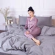 Простынь MirSon детская 110x160 см 30-0010 Light Gray Satin Stripe (2200007089154) - изображение 7
