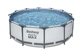 Каркасный бассейн Bestway Steel Pro Max 56418BW 366×100 см, 9150 л, круглый, с фильтром и лестницей, Серый - изображение 3
