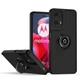 Чохол Fiji Colorframe для Motorola G24 матовий бампер з кільцем підставкою Black - зображення 1