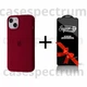 Чехол силиконовый Premium Silicone Case Full для Apple iPhone 13/14 plum + Подарок защитное стекло ESD Mietubl для Apple iPhone - изображение 1