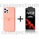 Чехол силиконовый Premium Silicone Case Full для Apple iPhone 12 Pro Max grapefruit + Подарок защитное стекло ESD Mietubl для Apple iPhone - изображение 1