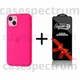 Чехол силиконовый Premium Silicone Case Full для Apple iPhone 13/14 bright pink + Подарок защитное стекло ESD Mietubl для Apple iPhone - изображение 1