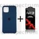 Чехол силиконовый Premium Silicone Case Full для Apple iPhone 11 Dark Blue + Подарок защитное стекло ESD Mietubl для Apple iPhone - изображение 1