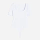 Боди-футболка женская H&M 1154640002c21 S Белая (1000000047116) - изображение 5