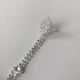 Слейв-браслет на руку з каблучкою та зі стразами "Cascade Crystal" Honey Fashion Accessories сріблястий (12055/4) - изображение 6