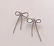 Сережки-бантики зі стразами "Crystal Ribbon" Honey Fashion Accessories сріблястий (12057) - зображення 4