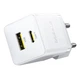 Мережевий зарядник пристрій Baseus Palm Fast Charger C+U 30W EU Moon White - зображення 3