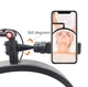 Бестеневая настольная лампа HD-М3X-pro (40 см) на струбцине для освещения (+держатель для телефона) 20 Вт Черный - изображение 6