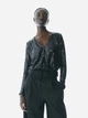 Боди-блуза женская H&M 1199877001c21 M Черная (1000000047165) - изображение 1