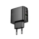 Зарядное устройство HOCO CS63A Bright PD65W 1xUSB 1xType-C charger EU Black (6942007638470) - изображение 5
