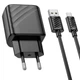 Зарядное устройство HOCO CS21A Rich single port QC3.0 charger set USB to MicroUSB 1xUSB Black (6942007609890) - изображение 2