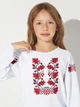 Детская вышиванка для девочки Flamingo 337-417 128 см Белая/Калина (4829960252078) - изображение 4