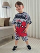 Детский летний комплект (футболка + шорты) для мальчика Wiki boom kids Spider Man 110-116 см серо-черный - изображение 3