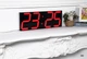 Великий настінний LED годинник, CHKOSDA, червоні цифри, в корпусі, 45х16 см - изображение 2