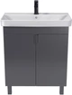 Тумба универсальная МОЙДОДЫР Simple Graphite 70-U c умывальником River 70 графитовая - изображение 4