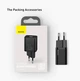 Зарядное устройство - блочок - сетевой адаптер Baseus Super Si 30W 1 USB-C (CCSUP-J01) черный - изображение 6