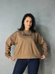 Свитшот женский U S 293 широкий оверсайз трикотаж надпись WANT one size коричневый - изображение 4